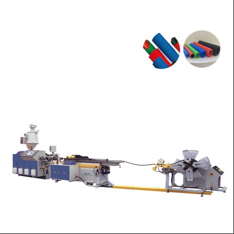 PA / PE / PP / PVC simple paroi, ligne d'extrusion de tuyaux ondulés à double paroi